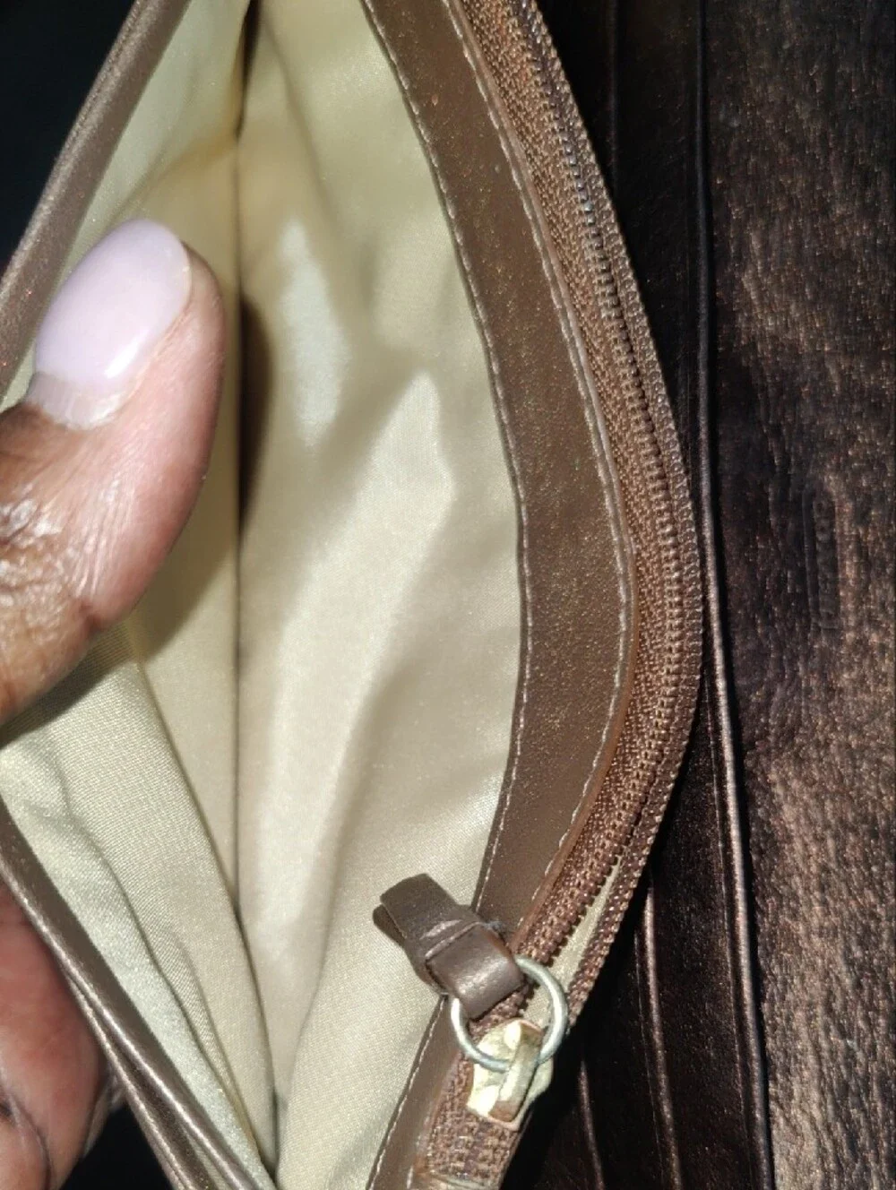 Coach Beige Signature Canvas Continental Wallet • Gold Ring Buckle  (8